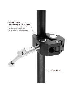 Abrazadera Super Clamp Anwenk 130g Acero Inoxidable Negro 2