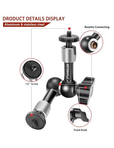 Brazo Mágico Ajustable Lanxire 14.3cm para Cámara y Luz LED