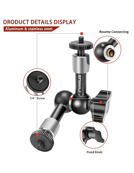 Brazo Mágico Ajustable Lanxire 14.3cm para Cámara y Luz LED