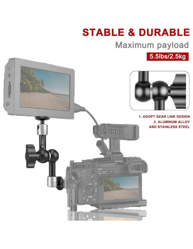 Brazo Mágico Ajustable Lanxire 14.3cm para Cámara y Luz LED