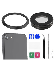 Cristal de Lente de Cámara para iPhone 8 con Marco y Herramientas