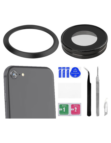 Cristal de Lente de Cámara para iPhone 8 con Marco y Herramientas