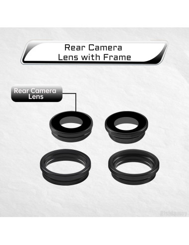 Cristal de Lente de Cámara para iPhone 15 Plus con Marco y Herramientas