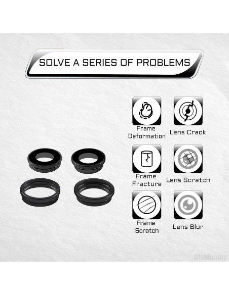Cristal de Lente de Cámara para iPhone 15 Plus con Marco y Herramientas