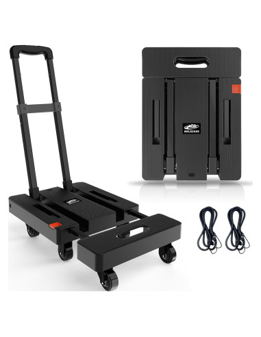 Carro de Mano Plegable SOLEJAZZ 500 lbs Negro Portátil