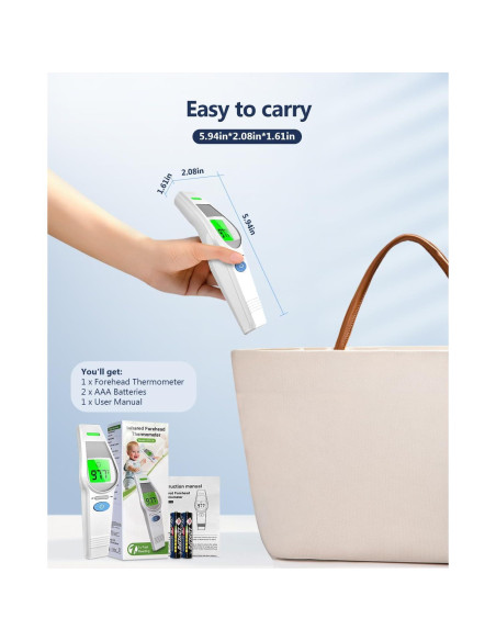 Termómetro Digital Infrarrojo HealthTree 2 en 1 Sin Contacto