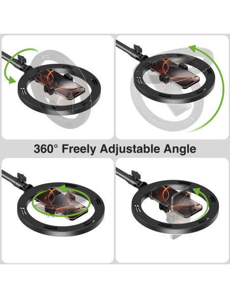 Soporte de Teléfono Overhead Elitehood con Luz Anillo 25.4 cm