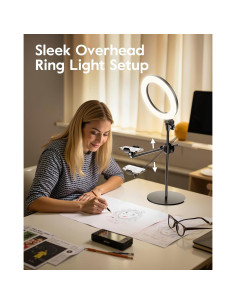 Soporte de cámara con luz anular LUXSURE 26.67 cm 2