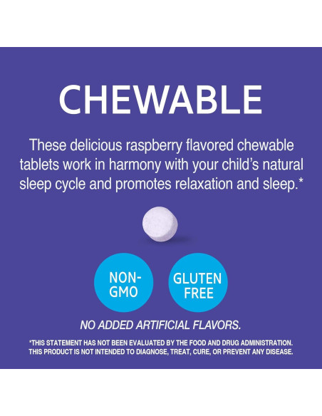 Melatonina Masticable 21st Century para Dormir Sabor Frambuesa 60 Unidades