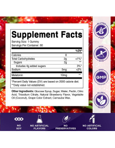 Gominolas de Melatonina Vitamatic 10 mg Veganas - 120 Unidades 2