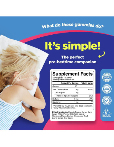 Gomitas de Melatonina para Niños 1mg - Phytoral 159g