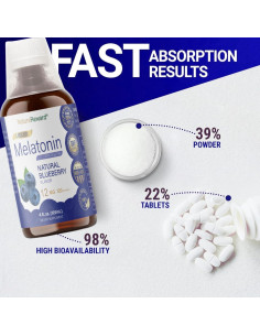 Melatonina líquida 12mg NatureReward 118ml Sabor Arándano 2