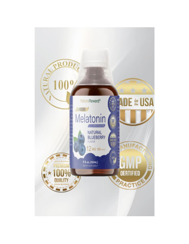 Melatonina líquida 12mg NatureReward 118ml Sabor Arándano