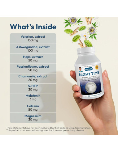 Cápsulas Noche Tiempo Andrew Lessman 60 Unidades Melatonina