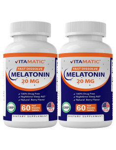 Melatonina Vitamatic 20 mg - 60 Tabletas Disolución Rápida