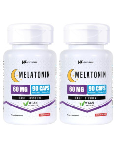 Melatonina 60mg HealthFare 90 Tabletas Vegetariana Sin OGM