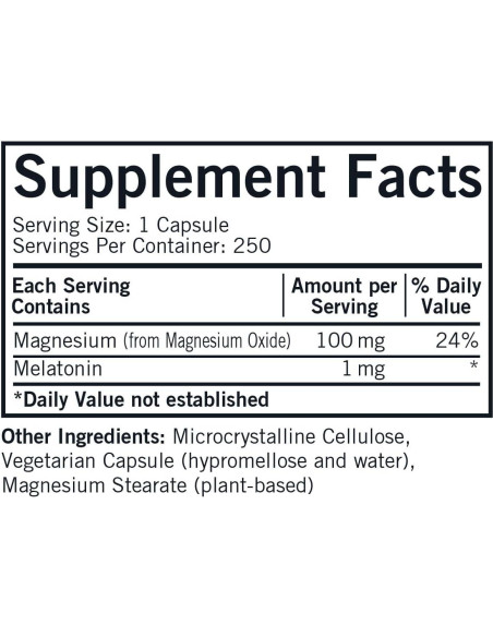 Cápsulas de Melatonina Plus Magnesio Kirkman - 250 Unidades