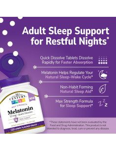 Melatonina 12 mg Siglo 21 Tabletas Rápidas Sabor Cereza 120 U. 2