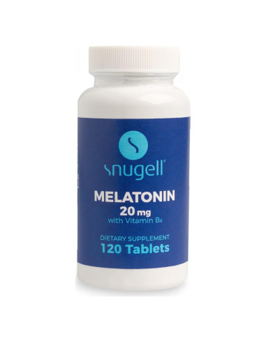 Melatonina 20 mg Snugell con Vitamina B6 - 120 Tabletas Rápidas