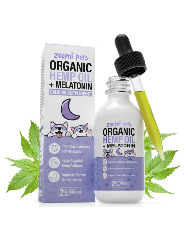 Gotas de Melatonina y Aceite de Cáñamo Zoomi Pets 59ml