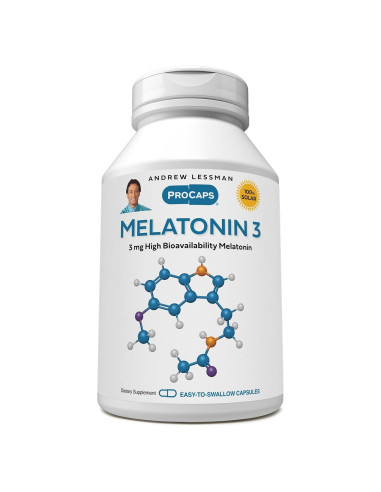 Melatonina 3 mg Andrew Lessman - 240 Cápsulas para Sueño Reparador
