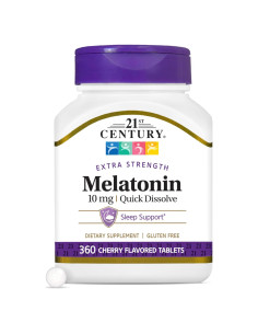 Melatonina 21st Century 10mg Extra Fuerte 360 Tabletas