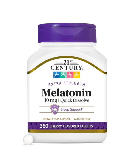 Melatonina 21st Century 10mg Extra Fuerte 360 Tabletas