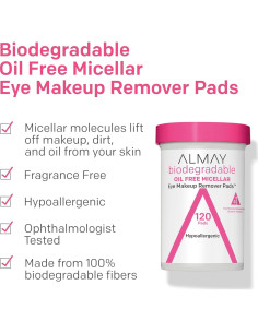 Almay Almohadillas Desmaquillantes Biodegradables 80 Unidades 2