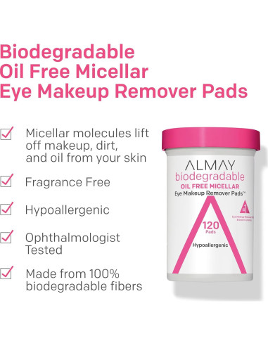 Almay Almohadillas Desmaquillantes Biodegradables 80 Unidades