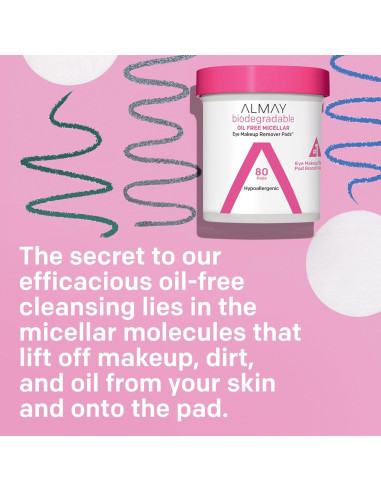 Almay Almohadillas Desmaquillantes Biodegradables 80 Unidades