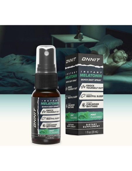Spray de Melatonina ONNIT 3mg 29.57ml Sabor Menta