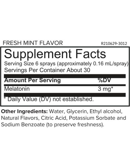 Spray de Melatonina ONNIT 3mg 29.57ml Sabor Menta