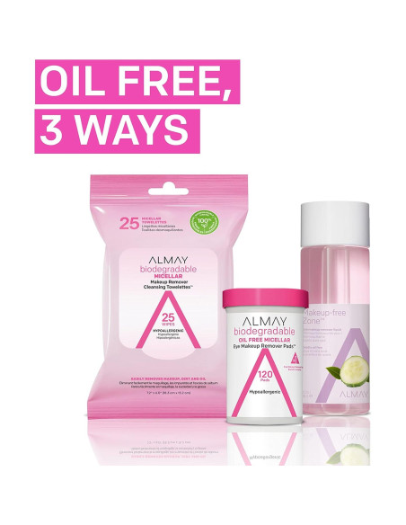 Almay Almohadillas Desmaquillantes Biodegradables 80 Unidades