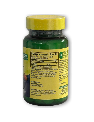 Melatonina 3 mg Fusion Shop - Tabletas Rápidas Sabor Fresa 120 Unidades