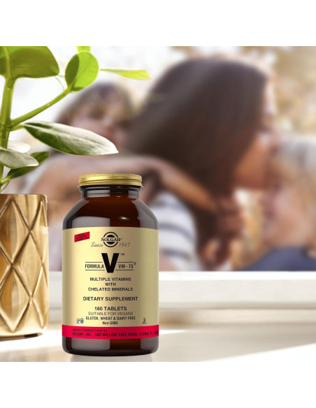 Multivitamina Solgar VM-75 180 Tabletas Veganas Sin Gluten