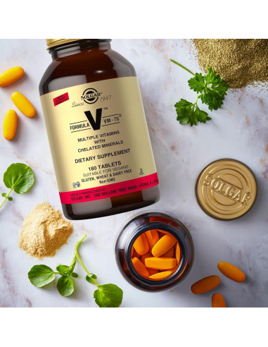 Multivitamina Solgar VM-75 180 Tabletas Veganas Sin Gluten
