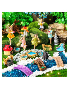 19 Piezas Accesorios de Jardín Unittype Hada Miniaturas