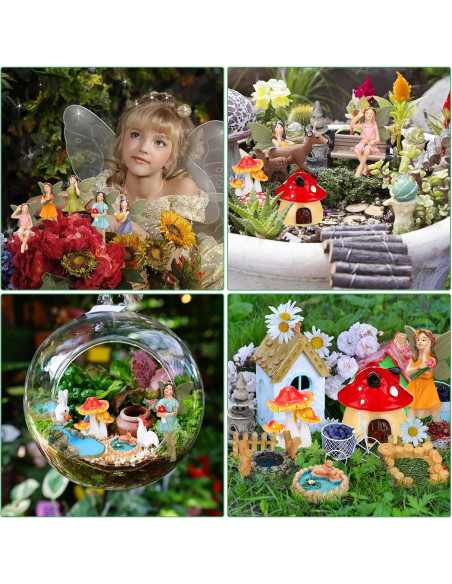 19 Piezas Accesorios de Jardín Unittype Hada Miniaturas