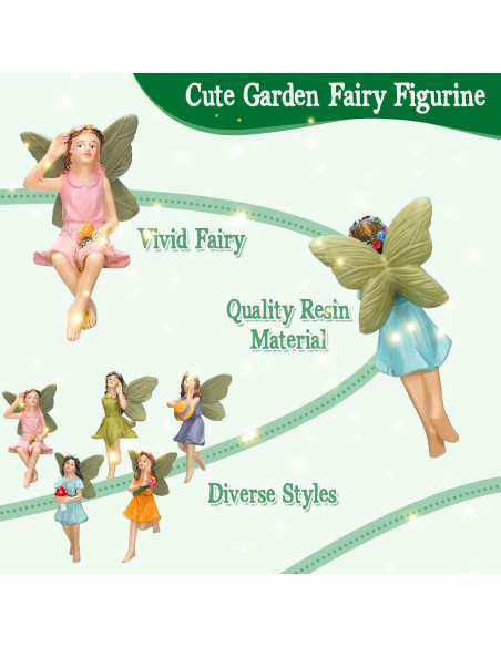 19 Piezas Accesorios de Jardín Unittype Hada Miniaturas