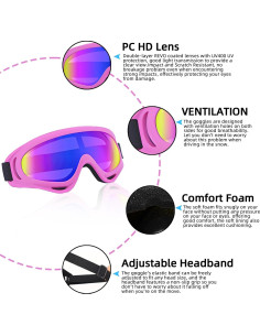 Gafas de Motocicleta YISUGOOC UV 3 Pares + Cuello Gaiter 2