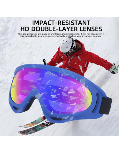 Gafas de Motocicleta YISUGOOC UV 3 Pares + Cuello Gaiter