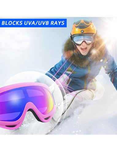 Gafas de Motocicleta YISUGOOC UV 3 Pares + Cuello Gaiter