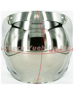 Escudo de burbuja ahumado Chern Yueh 3 botones espejo cromado 2