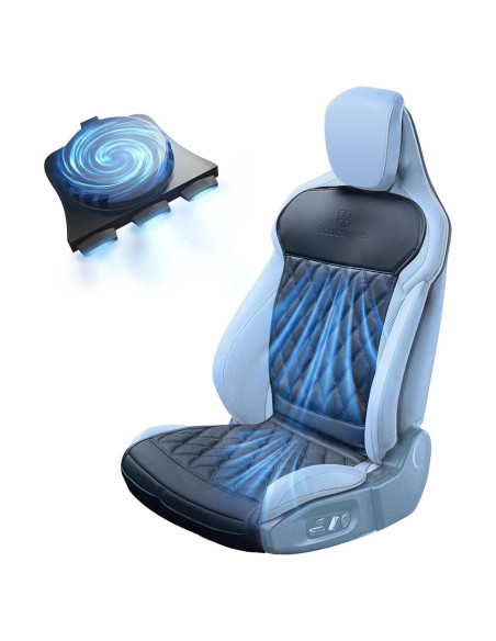 Funda de Asiento de Coche DR.HILL Ventilada 12V/24V Negro