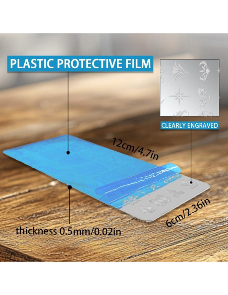 Plantillas de Estampado de Uñas Beinkmake 3 Pcs Encaje Barroco