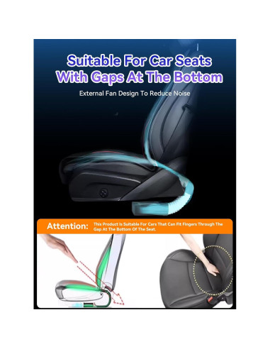 Funda de Asiento de Coche DR.HILL Ventilada 12V/24V Negro