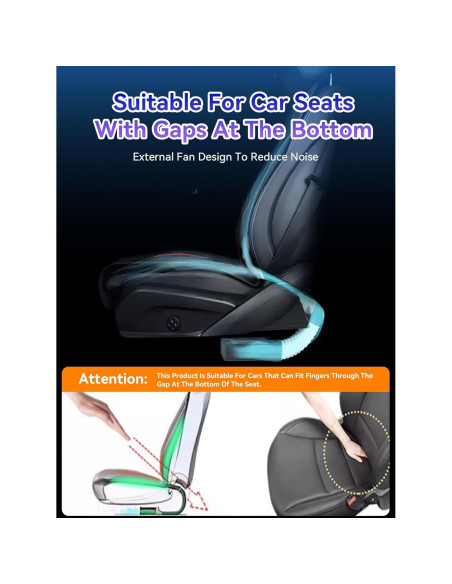 Funda de Asiento de Coche DR.HILL Ventilada 12V/24V Negro