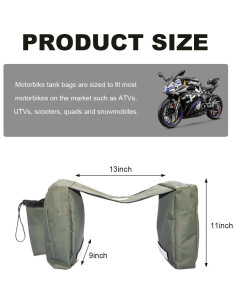 Bolsa de Tanque de Motocicleta Wevdn Impermeable Verde Militar 2