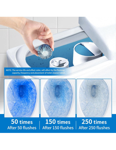 Tabletas Limpiadoras de Inodoro MyKlens, 6 Paquetes, Azul