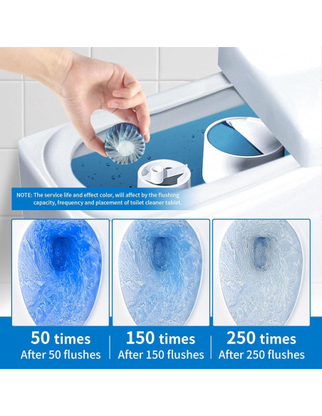 Tabletas Limpiadoras de Inodoro MyKlens, 6 Paquetes, Azul